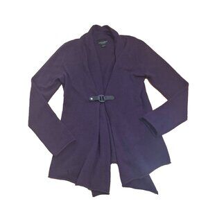 Cynthia Rowley Womens Sz S Cardigan 100% Cashmere Purple Sweater - See Flaws